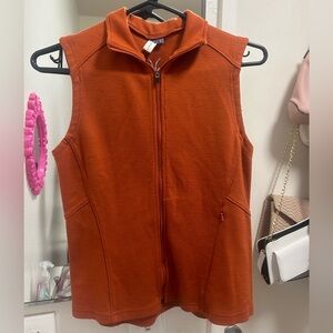 Ibex Women’s Orange Wool Vest in size S